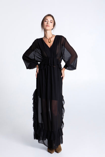 BLACK SWAN MAXI DRESS