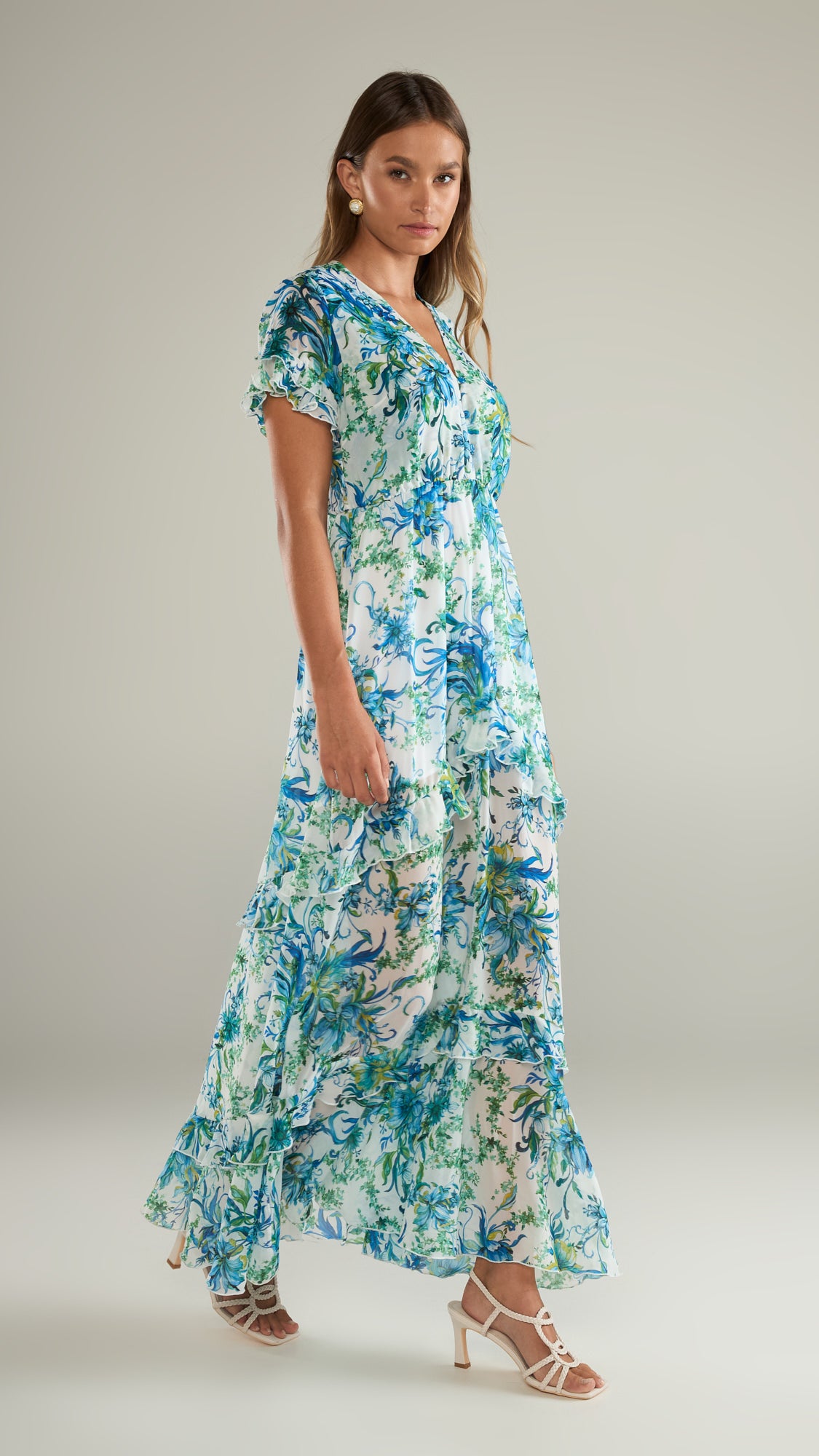 VIVIAN MAXI DRESS WITH RUFFLES