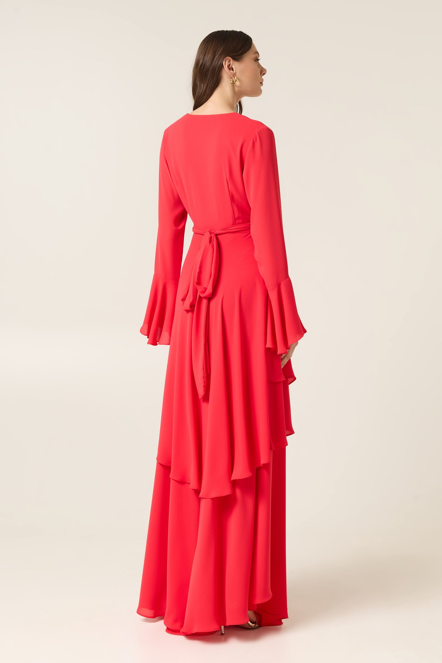 CYNAR MAXI DRESS WITH RUFFLES