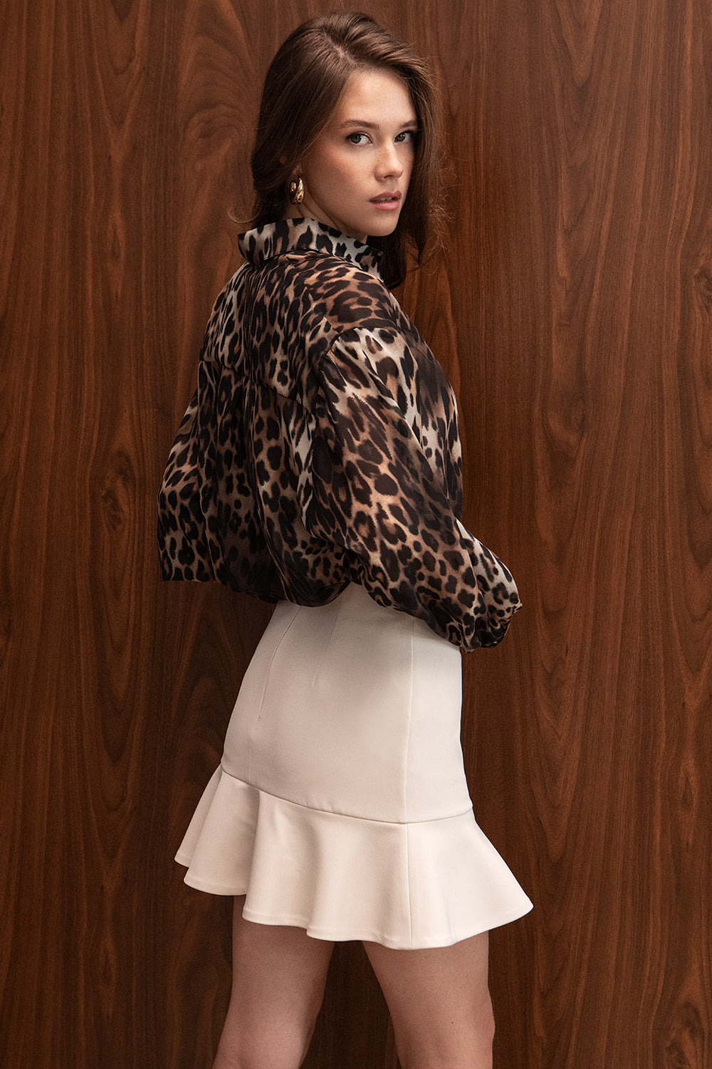 VANILLA MINI FLOUNCE SKIRT