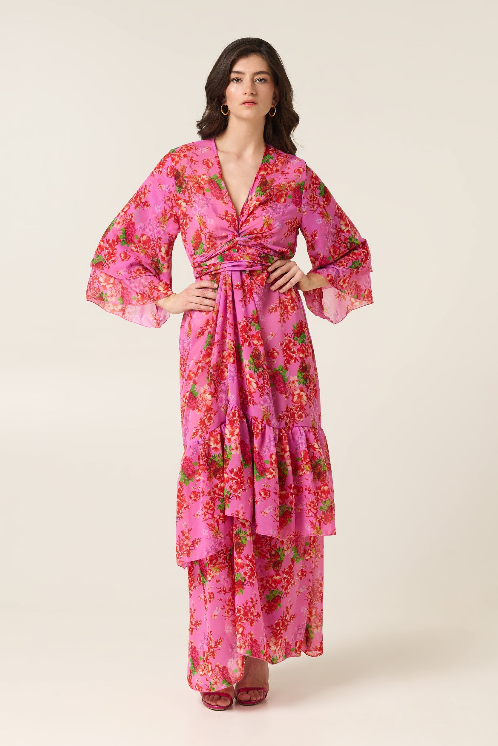 CAMELIA POLYMORPHIC KIMONO DRESS