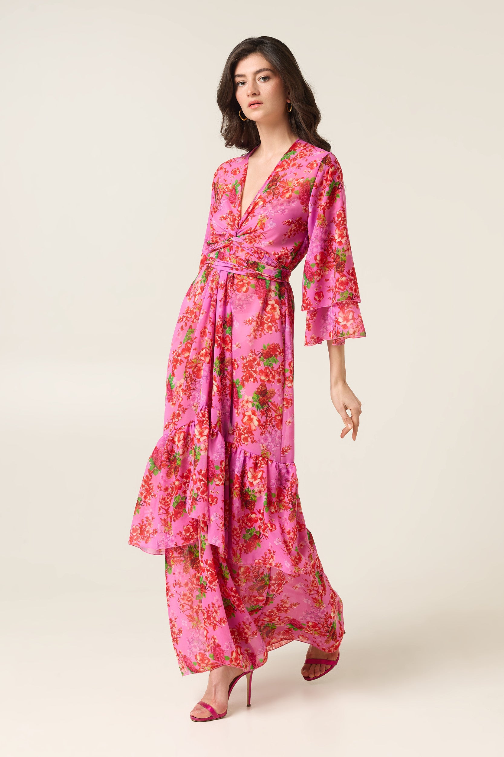 CAMELIA POLYMORPHIC KIMONO DRESS