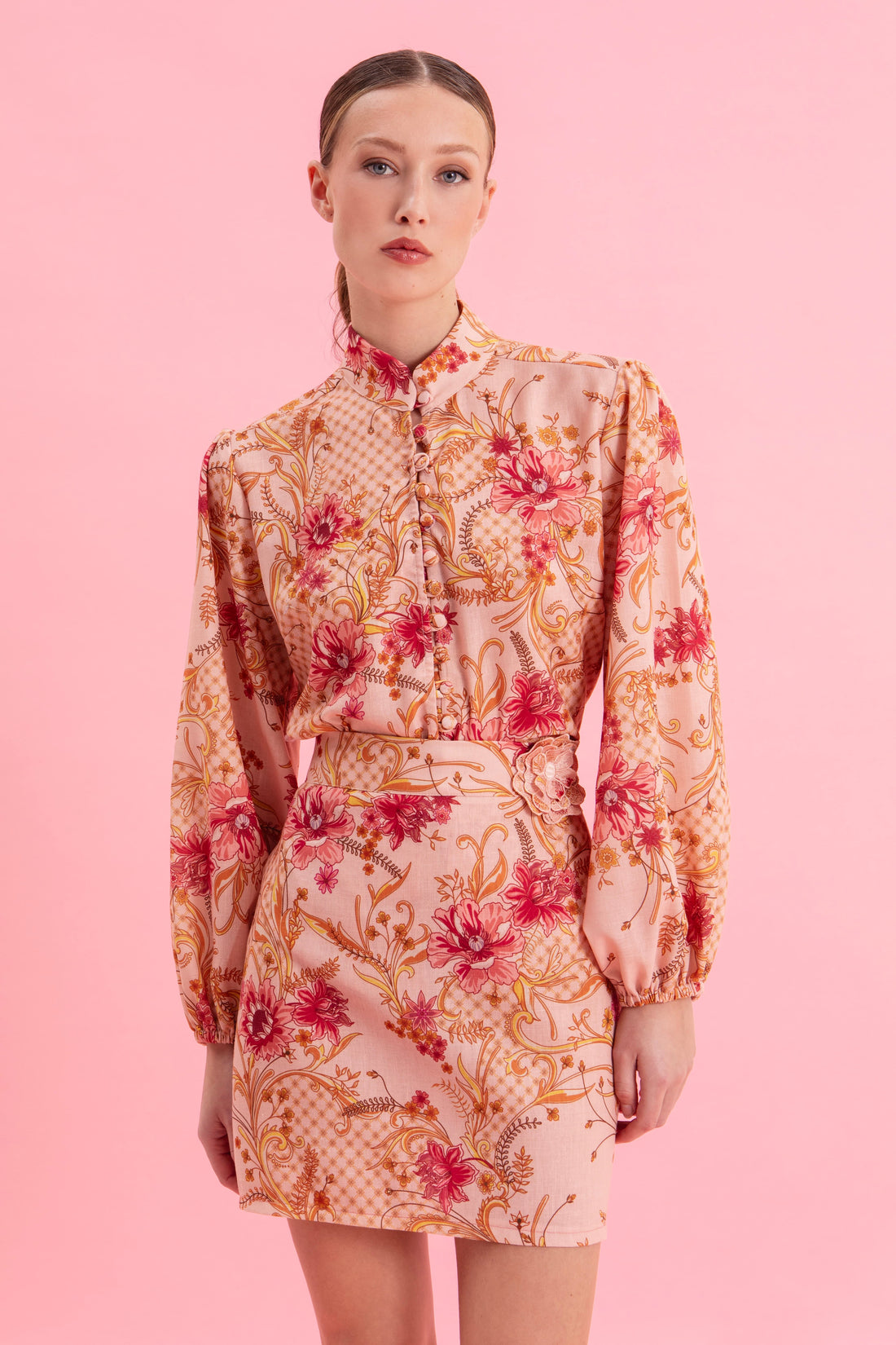 DUSTY PINK LINEN SHIRT