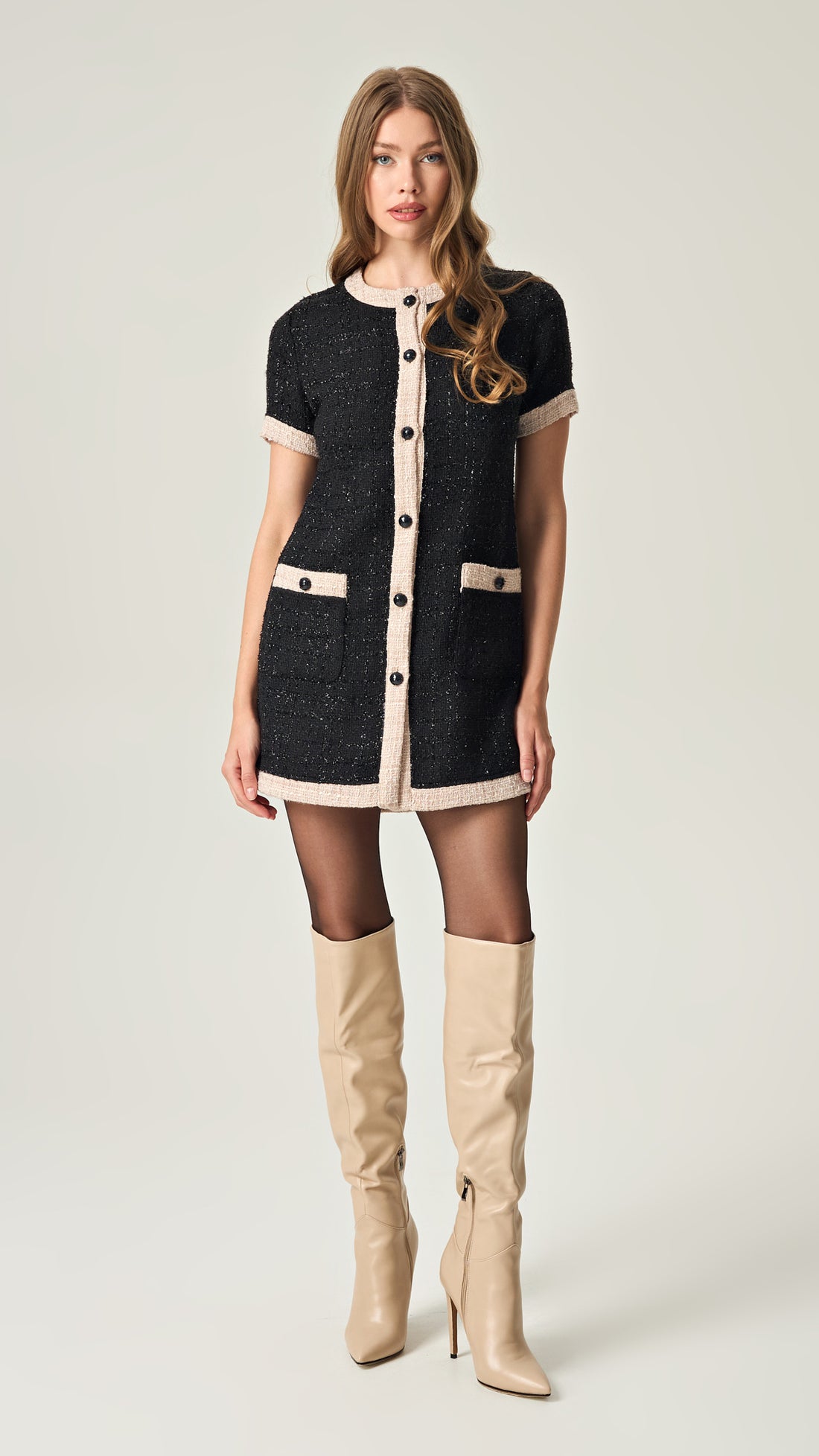 PARISIAN CHIC MINI TWEED DRESS