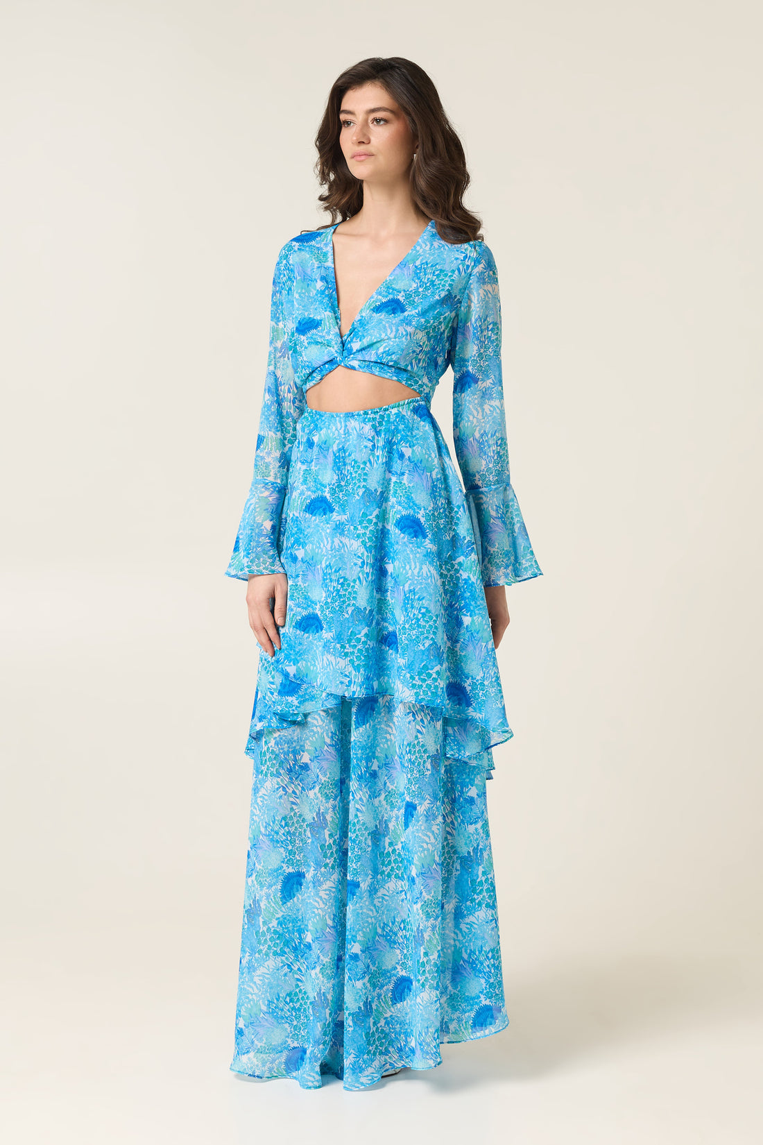 LAGUNA MAXI DRESS WITH RUFFLES