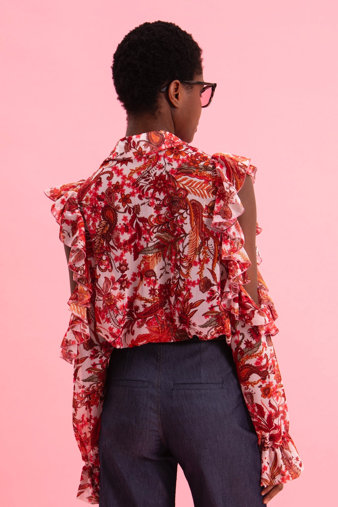 RUSTIC ROMANCE SHIRT WITH GOLD DETAILS