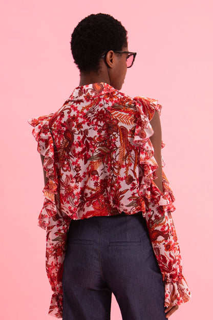 RUSTIC ROMANCE SHIRT WITH GOLD DETAILS