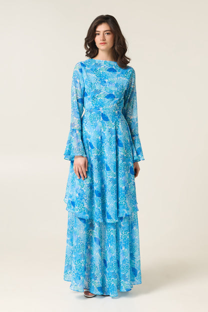 LAGUNA MAXI DRESS WITH RUFFLES