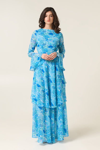 LAGUNA MAXI DRESS WITH RUFFLES
