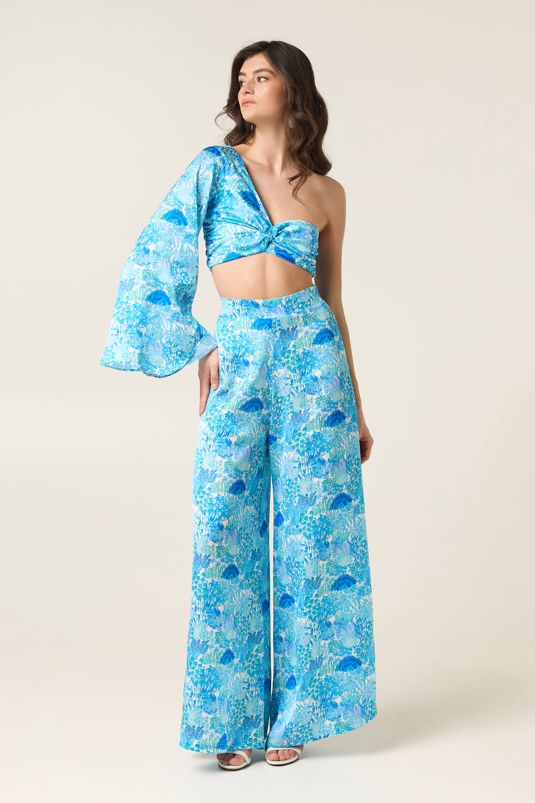 LAGUNA ONE SHOULDER SATIN TOP
