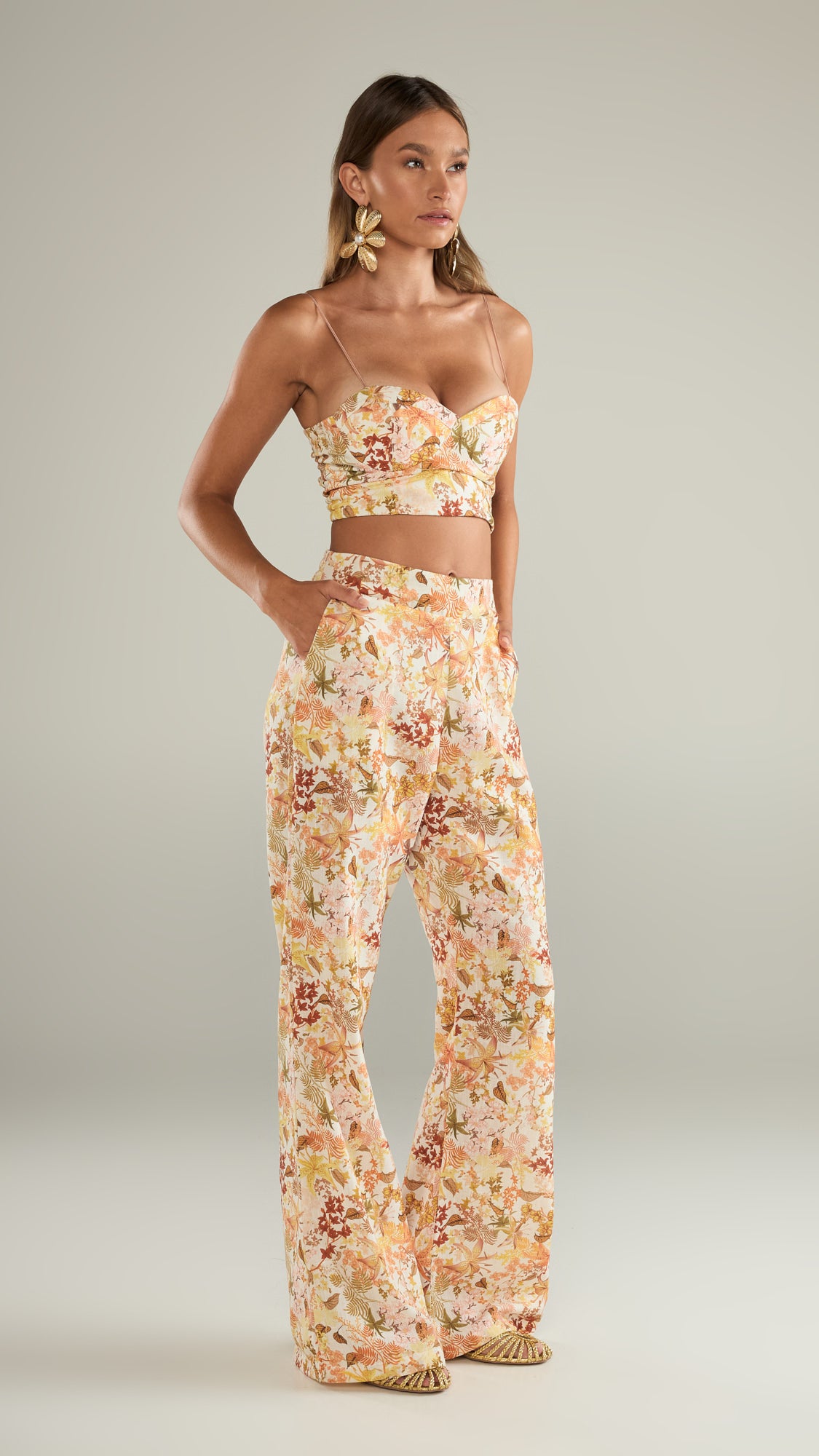 ESTHER LINEN HIGH WAISTED PANTS