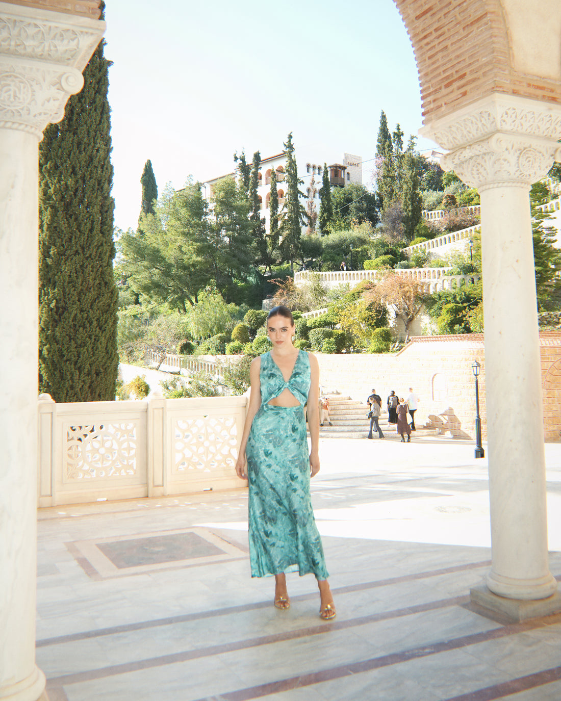 SERAFINA MIDI SATIN DRESS