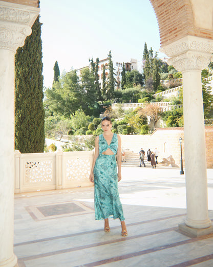 SERAFINA MIDI SATIN DRESS