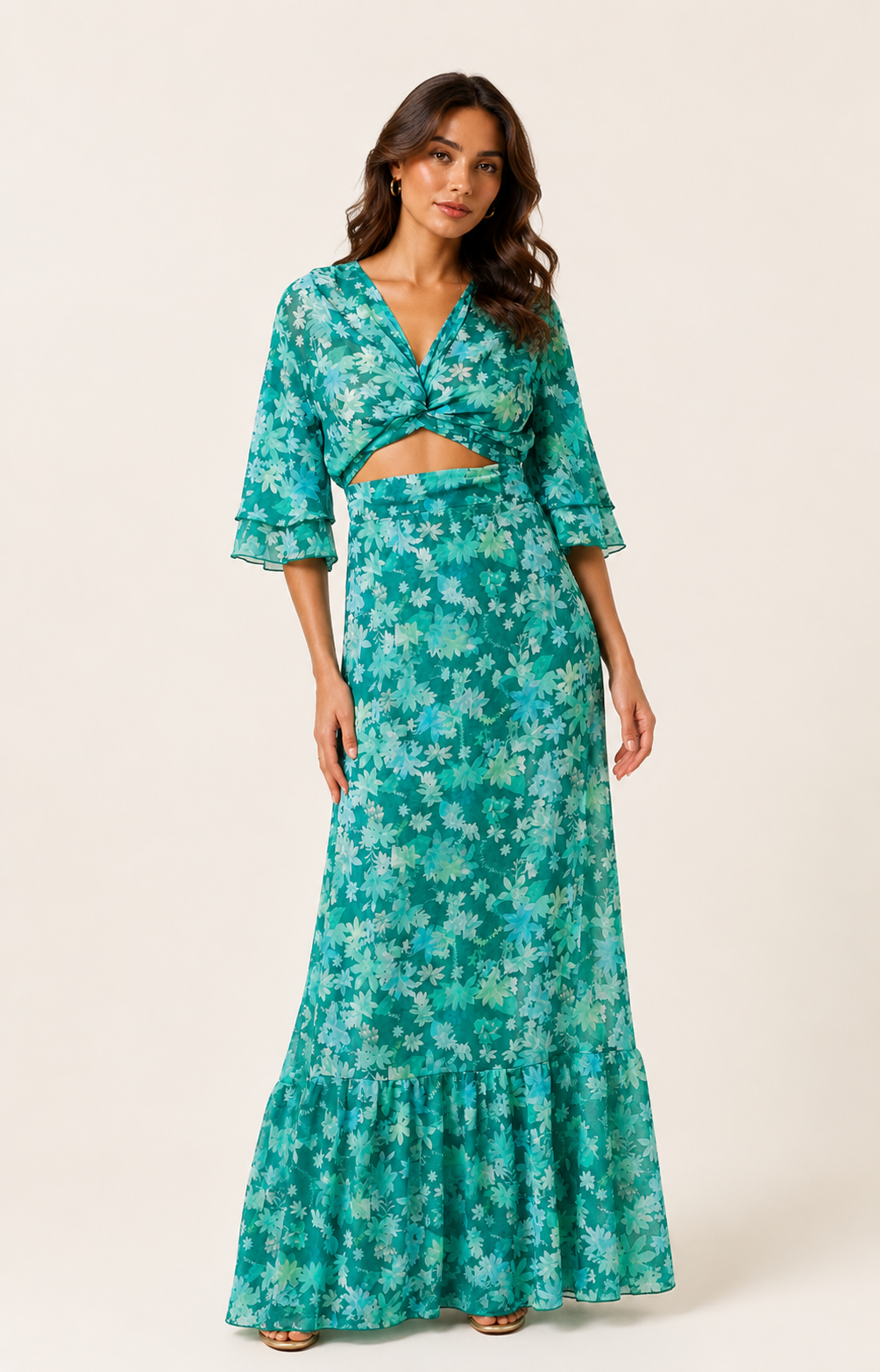BOTANICAL WRAP TOP