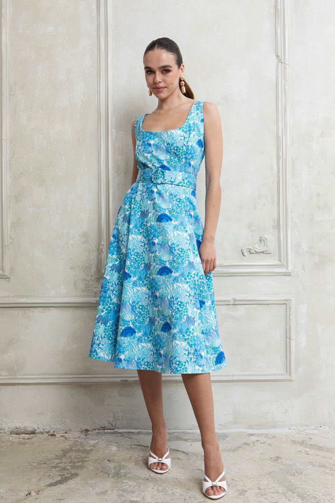 LAGUNA MIDI DRESS WITH BELT