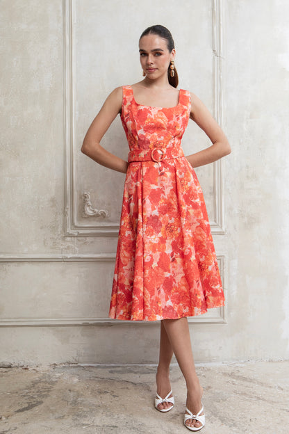 LUMA MIDI DRESS WITH BELT