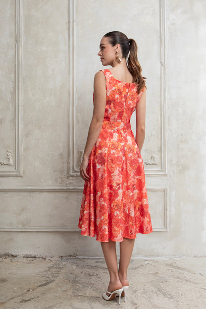 LUMA MIDI DRESS WITH BELT