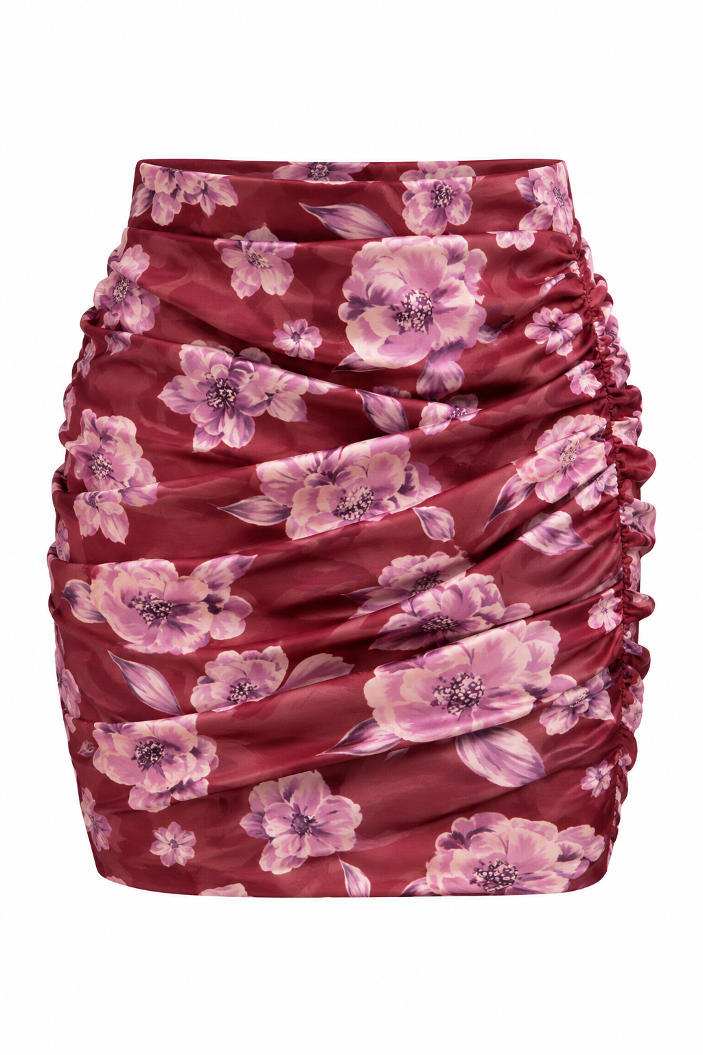 ROSALIE FLORAL MINI SATIN SKIRT