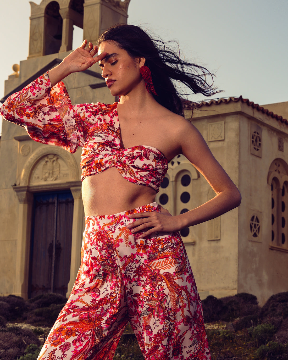 RUSTIC ROMANCE HIGH WAISTED SATIN PANTS