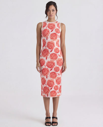 CECILIA MIDI KNITTED JACQUARD DRESS