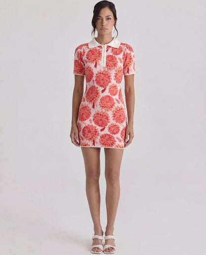 CECILIA MINI KNITTED JACQUARD DRESS